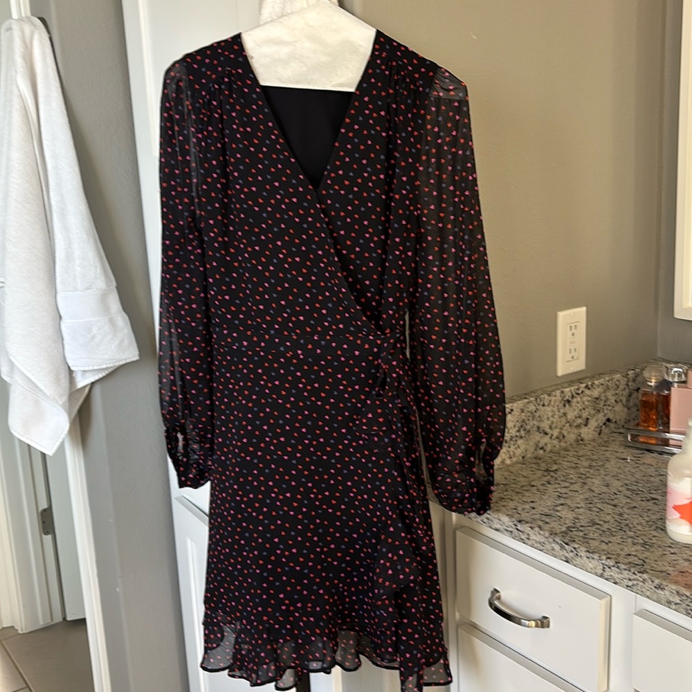 Banana Republic hearts wrap dress